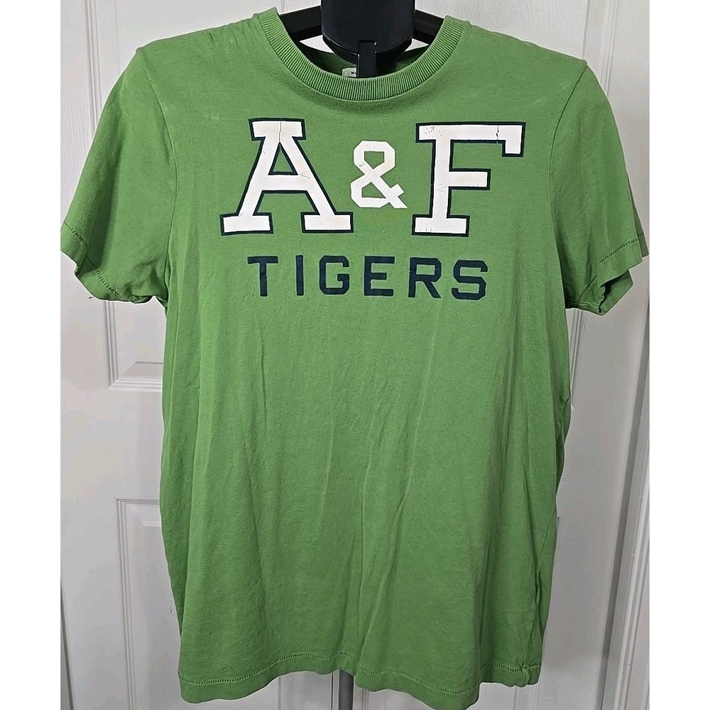 Vintage Abercrombie & Fitch Tigers Size XL T-shirt Muscle A & F Tigers Green